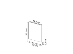 Vicco Frontblende R-Line Schwarz Hochglanz/Weiß 45 cm ohne Arbeitsplatte* Schränke