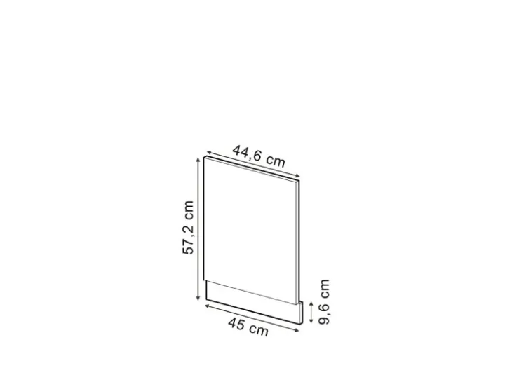Vicco Frontblende R-Line Schwarz Hochglanz/Weiß 45 cm ohne Arbeitsplatte* Schränke