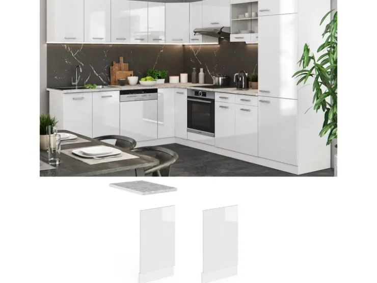 Vicco Frontblende R-Line Hochglanz/ 45 cm ohne Arbeitsplatte* Schränke