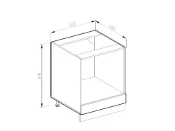 Vicco Herdumbauschrank R-Line Landhaus/ 60 cm ohne Arbeitsplatte* Schränke