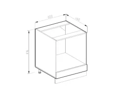 Vicco Herdumbauschrank R-Line Hochglanz/ 60 cm ohne Arbeitsplatte