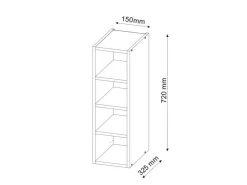 Vicco Hängeschrank Fame-Line Offener Küchenschrank 15 cm* Schränke