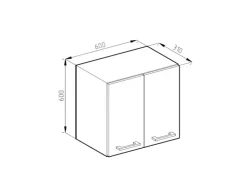 Vicco Hängeschrank R-Line Hängender Küchenschrank Landhaus/ 60 cm