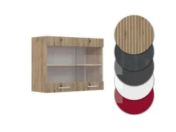 Vicco Küchenglasschrank R-Line Glashängeschrank Artisan-Eiche/Goldkraft Eiche 80 cm