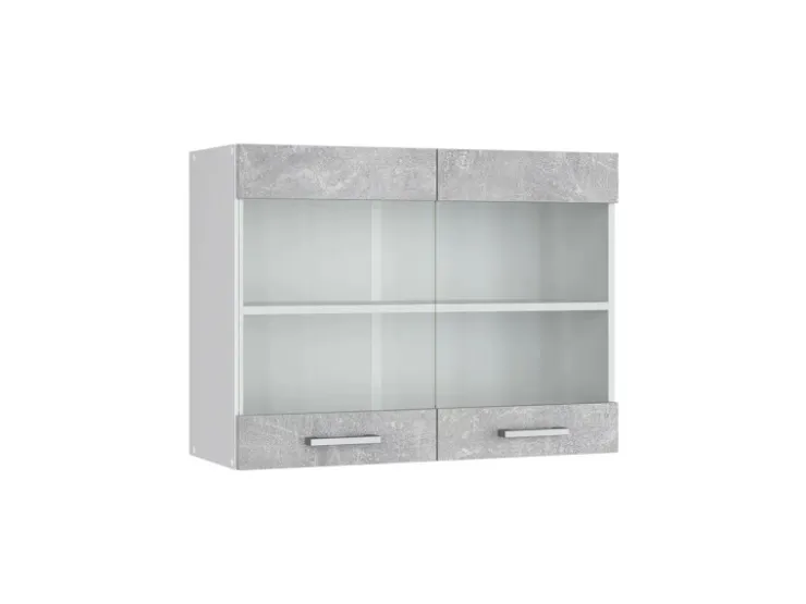 Vicco Küchenglasschrank R-Line Glashängeschrank /Weiß 80 cm