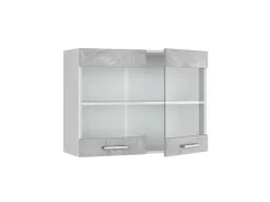 Vicco Küchenglasschrank R-Line Glashängeschrank /Weiß 80 cm