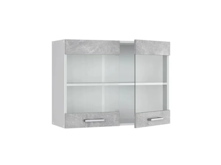 Vicco Küchenglasschrank R-Line Glashängeschrank /Weiß 80 cm