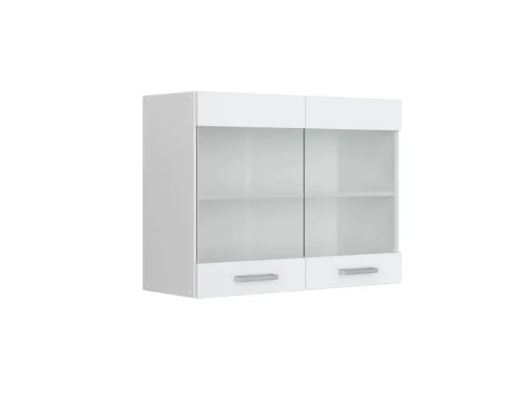 Vicco Küchenglasschrank R-Line Glashängeschrank Hochglanz/ 80 cm