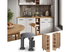 Vicco Küchenregal R-Line Offener Küchenschrank Goldkraft 20 cm ohne Arbeitsplatte