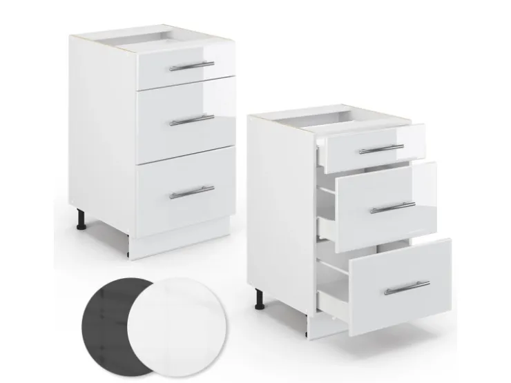 Vicco Küchenunterschrank Fame-Line Hochglanz/ 50 cm ohne Arbeitsplatte