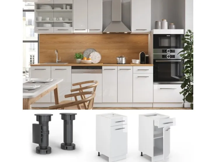 Vicco Küchenunterschrank Fame-Line Hochglanz/ 40 cm ohne Arbeitsplatte* Schränke
