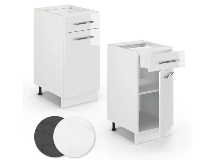 Vicco Küchenunterschrank Fame-Line Hochglanz/ 40 cm ohne Arbeitsplatte* Schränke