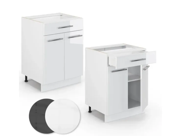 Vicco Küchenunterschrank Fame-Line Hochglanz/ 60 cm mit Schublade ohne Arbeitsplatte* Schränke