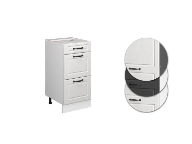 Vicco Küchenunterschrank R-Line Landhaus/ 40 cm mit Schubladen ohne Arbeitsplatte* Schränke