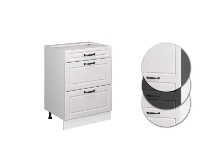 Vicco Küchenunterschrank R-Line Landhaus/ 60 cm mit Schubladen ohne Arbeitsplatte* Schränke