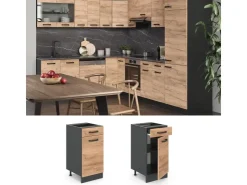 Vicco Küchenunterschrank R-Line Goldkraft /Anthrazit 40 cm ohne Arbeitsplatte* Schränke