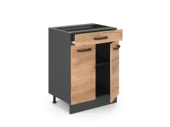 Vicco Küchenunterschrank R-Line Goldkraft 60 cm mit Schublade ohne Arbeitsplatte* Schränke