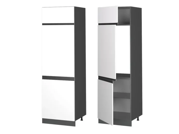 Vicco Kühlumbauschrank R-Line Hochschrank für die Küche /Anthrazit 60 cm J-Shape* Möbelserien
