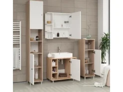 Vicco Midischrank Fynn Sonoma/Weiß 30 x 95 cm