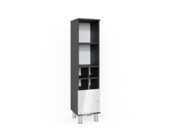 Vicco Midischrank Fynn Hochglanz/Anthrazit 30 x 131 cm Kleine Tür* Möbelserien