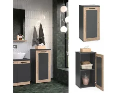 Vicco Midischrank Niko Anthrazit/Viking Oak 40 x 82 cm* Kommode