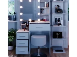 Vicco Schminktisch Conrada 36 cm mit LED Beleuchtung und Hocker* Hocker
