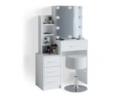 Vicco Schminktisch Conrada 36 cm mit LED Beleuchtung und Hocker* Hocker