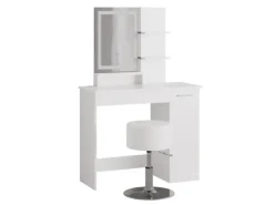 Vicco Schminktisch Julia Weiß 90 cm mit LED-Spiegel und Hocker* Hocker