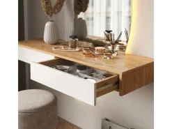 Vicco Schminktisch Melisa /Eiche 120 cm mit LED Beleuchtung