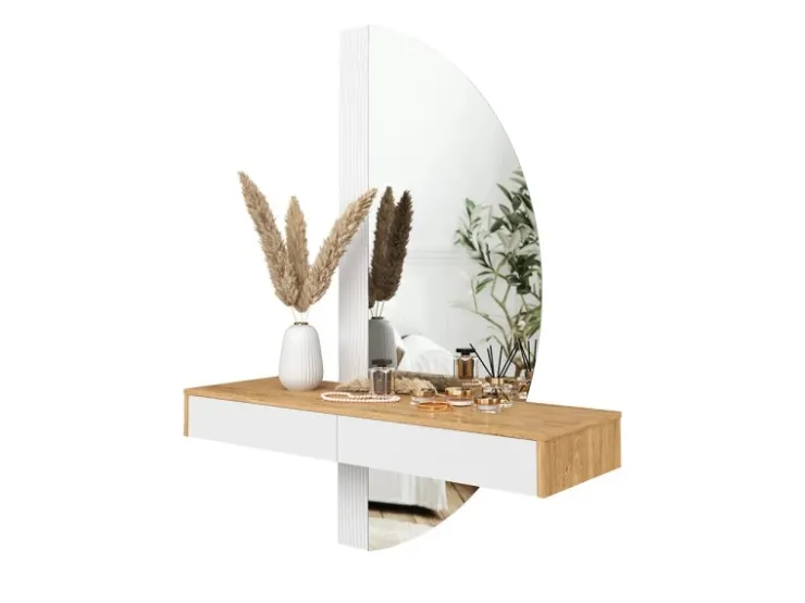 Vicco Schminktisch Melisa /Eiche 120 cm mit LED Beleuchtung