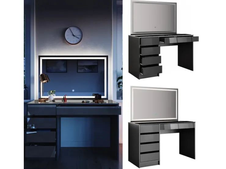 Vicco Schminktisch Sherry 120 cm mit LED-Spiegel* Tische