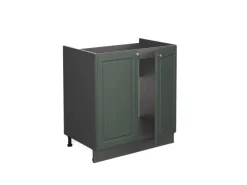 Vicco Spülenunterschrank Fame-Line Grün-Gold Landhaus/Anthrazit 80 cm ohne Arbeitsplatte
