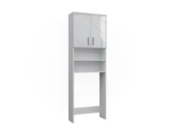 Vicco Waschmaschinenschrank Irma Hochglanz/ 64 x 191 cm Badezimmerschrank für die Waschmaschine