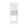Vicco Waschmaschinenschrank Martha Weiß 64 x 190 cm mit 2 Kurzen Türen* Regal Weiß|Schränke