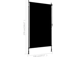vidaXL Außenrollo 120 x 270 cm Anthrazit* Rollos