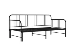 vidaXL Ausziehsofa Bettgestell Schwarz Metall 90x200 cm Modell 2650960* Betten|Sofas
