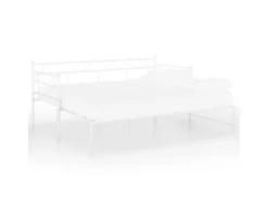 vidaXL Ausziehsofa Bettgestell Weiß Metall 90x200 cm Modell 5650979* Betten
