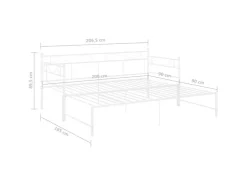 vidaXL Ausziehsofa Bettgestell Weiß Metall 90x200 cm Modell 5650979* Betten