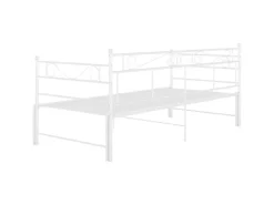 vidaXL Ausziehsofa Bettgestell Weiß Metall 90x200 cm Modell 5650979* Betten