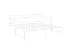 vidaXL Ausziehsofa Bettgestell Weiß Metall 90x200 cm Modell 5650979* Betten