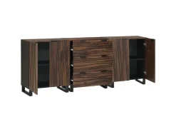 vidaXL Badezimmermöbel Set mit Regal 3-Tlg Braun Massives Mango-Holz 3310053