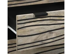 vidaXL Badezimmermöbel Set mit Regal 3-Tlg Massives Mango-Holz 3310047