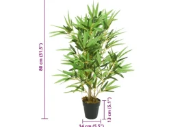 vidaXL Bambusbaum Künstlich 368 Blätter 80 cm Grün Modell 1* Kunstpflanzen