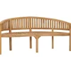vidaXL Bananenbank 180 cm Massivholz Teak 310494* Sitzbänke