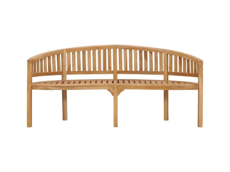 vidaXL Bananenbank 180 cm Massivholz Teak 310494* Sitzbänke