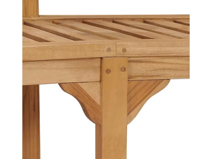 vidaXL Bananenbank 180 cm Massivholz Teak 310494* Sitzbänke
