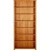 vidaXL Bücherregal 7 Fächer 90x22,5x200 cm Massivholz Eiche