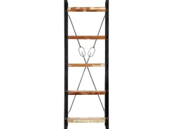 vidaXL Bücherregal 5 Fächer 60x30x180 cm Altholz Massiv* Regale Massivholz|Bücherregale