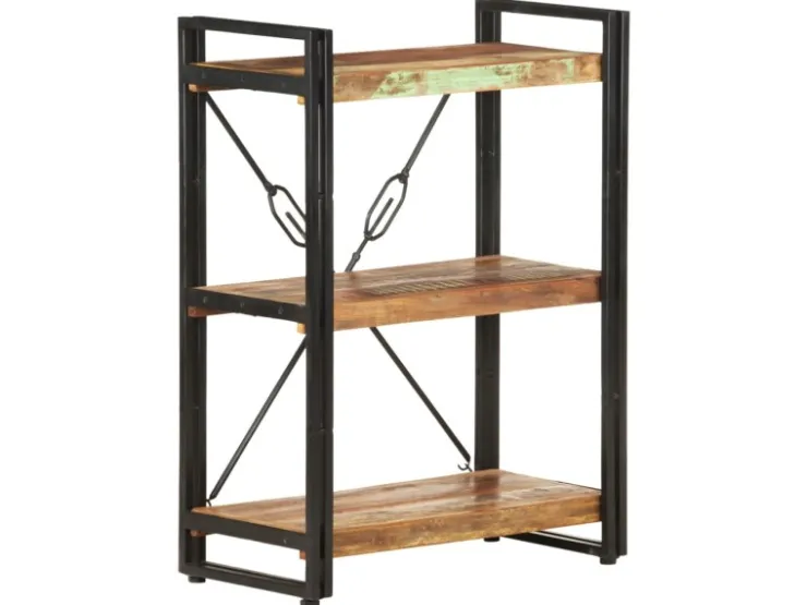 vidaXL Bücherregal 3 Fächer 60x30x80 cm Altholz Massiv* Bücherregale