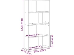 vidaXL Bücherregal Artisan-Eiche 60x20x120 cm Holzwerkstoff 858155* Bücherregale